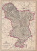 DERBYSHIRE. Peak District Railways turnpike roads exclaves. DOWER 1862 old map