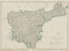 DEVONSHIRE SOUTH. Dartmoor Torquay Salcombe. Exclave/enclave. WELLER 1862 map
