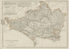 DORSETSHIRE county map. Poole Weymouth. Exclave. Railways. WELLER 1862 old