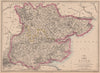 ESSEX. Antique county map. Railways. BR DAVIES 1862 old plan chart