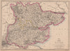 ESSEX. Antique county map. Railways. BR DAVIES 1862 old plan chart