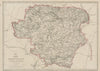 HAMPSHIRE NORTH. Winchester Basingstoke. Exclave. Railways. WELLER 1862 map