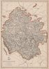 HEREFORDSHIRE. Antique county map. Showing exclaves & railways. WELLER 1862