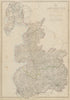 LANCASHIRE. Large antique county map. Railways. WELLER. Dispatch atlas 1862