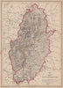 NOTTINGHAMSHIRE. Antique county map. Railways Dukeries. DOWER 1862 old