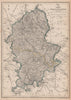 STAFFORDSHIRE. Antique county map. Showing railways & exclave. DOWER 1862