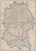 WILTSHIRE. Salisbury Plain. Antique county map. Railways. WELLER 1862 old