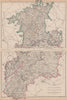 SEVERN/AVON VALLEYS 'Worcestershire & Gloucestershire'.Railways.WELLER 1862 map