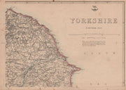 YORKSHIRE NORTH EAST COAST. Bridlington Whitby Scarborough. WELLER 1862 map
