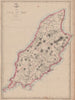 'The Isle of Man' showing Sheadings. WELLER 1862 old antique map plan chart