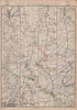 GREAT NORTHERN RAILWAY 1. London to Grantham & Nottingham. WELLER 1862 old map