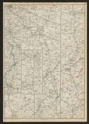 GREAT NORTHERN RAILWAY 2. Grantham to York, Leeds & Sheffield. WELLER 1862 map