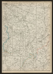 GREAT NORTHERN RAILWAY 2. Grantham to York, Leeds & Sheffield. WELLER 1862 map
