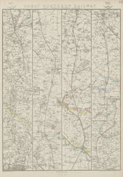 GREAT WESTERN RAILWAY 1. London to Windsor, Reading & Oxford. WELLER 1862 map