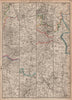 GREAT WESTERN RAILWAY 4. Oxford to Warwick Birmingham & Chester.WELLER 1862 map