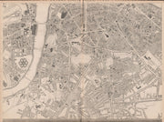'CASSELLS LONDON S. Southwark Bermondsey Lambeth Westminster. WELLER 1862 map
