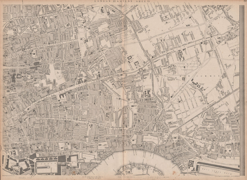 'CASSELLS LONDON E Limehouse Stepney Whitechapel Bethnal Green. WELLER 1862 map