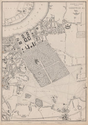 GREENWICH, BLACKHEATH & LEWISHAM. London suburbs.Dispatch Atlas.WELLER 1862 map