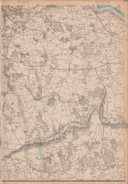 NW KENT/S LONDON. Greenwich Dartford Sevenoaks Bromley. WELLER 1862 old map