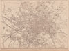 LEEDS. Large town/city plan by BR DAVIES for the Dispatch Atlas 1862 old map