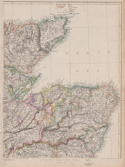 SCOTLAND NORTH EAST. Grampian Highlands Aberdeenshire. Railways.WELLER 1862 map