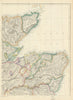 SCOTLAND NORTH EAST. Grampian Highlands Aberdeenshire. Railways.WELLER 1862 map