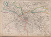 GLASGOW & ENVIRONS. Paisley Dumbarton Airdrie. Scotland. WELLER 1862 old map