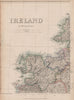 IRELAND NORTH WEST Mayo Sligo Donegal Connacht. WELLER. Dispatch atlas 1862 map