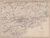 CORK ENVIRONS. Queenstown Youghal Mallow Lismore Fermoy Ireland.WELLER 1862 map