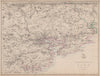 CORK ENVIRONS. Queenstown Youghal Mallow Lismore Fermoy Ireland.WELLER 1862 map
