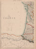 FRANCE SOUTH WEST COAST. Charente Vendee Gironde Landes Pyrenees.LOWRY 1862 map