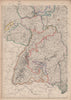 GERMANY SOUTH WEST. Baden Wurtemberg Palatinate Hesse. JW LOWRY 1862 old map
