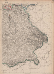 GERMANY SOUTH EAST. Bavaria Bayern. Railways. Munich Munchen. JW LOWRY 1862 map