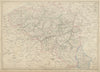 BELGIUM & LUXEMBOURG. Provinces rivers railways. JW LOWRY. Dispatch 1862 map