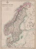 'Scandinavian Kingdoms. Norway, Sweden & Denmark'. Railways. JW LOWRY 1862 map