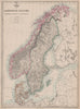 'Scandinavian Kingdoms. Norway, Sweden & Denmark'. Railways. JW LOWRY 1862 map