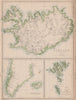 ICELAND GREENLAND FAROE ISLANDS. Färöer. Danish settlements. WELLER 1862 map