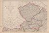 AUSTRIAN EMPIRE NORTH WEST. Bohemia Moravia Prague Vienna. DOWER 1862 old map