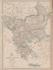 GREECE & BALKANS. Aegean. British Ionian Islands. Rumilia. ETTLING 1862 map