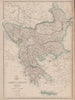 GREECE & BALKANS. Aegean. British Ionian Islands. Rumilia. ETTLING 1862 map