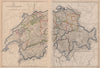 SWITZERLAND. Shows battles/dates railways. DOWER. Dispatch atlas 1862 old map
