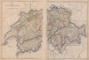 SWITZERLAND. Shows battles/dates railways. DOWER. Dispatch atlas 1862 old map