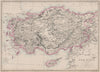 ASIA MINOR. Turkey Anatolia. Shows Smyrna/Izmir-Aydin railway. WELLER 1862 map