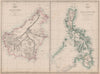 BORNEO & THE PHILIPPINE ISLANDS. East Indies. Manila Zebu/Cebu. WELLER 1862 map