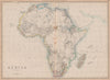 Pre-colonial AFRICA. Mountains of Kong.Circular Zambesi.Tribes. WELLER 1862 map