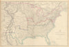 CIVIL WAR USA showing Union Confederate & Border states. ETTLING 1862 old map