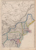 USA NORTH EAST. New England & Mid-Atlantic states. ETTLING 1862 old map