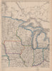 USA NORTH CENTRAL. Midwest. w/ Minnesota Territory pre-Dakota. ETTLING 1862 map