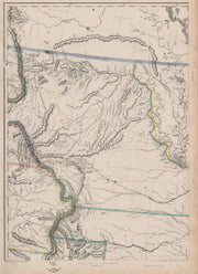 USA PLAINS Minnesota/Nebraska Territories 'Kanzas' ND SD WY MT.ETTLING 1862 map