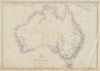 AUSTRALIA showing 1856 states pre-Queensland 'North Australia'. WELLER 1862 map